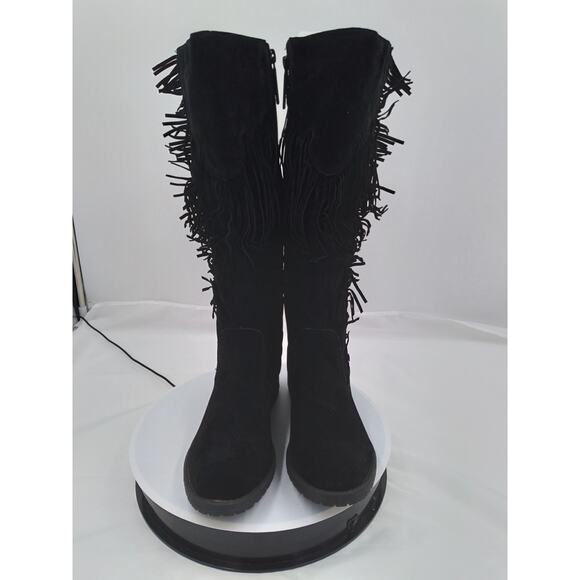 SHIEK KNEE HIGH FRINGE BOOTS WITH POCKETS ON THE INSIDE SIZE 6 - Picture 3 of 6